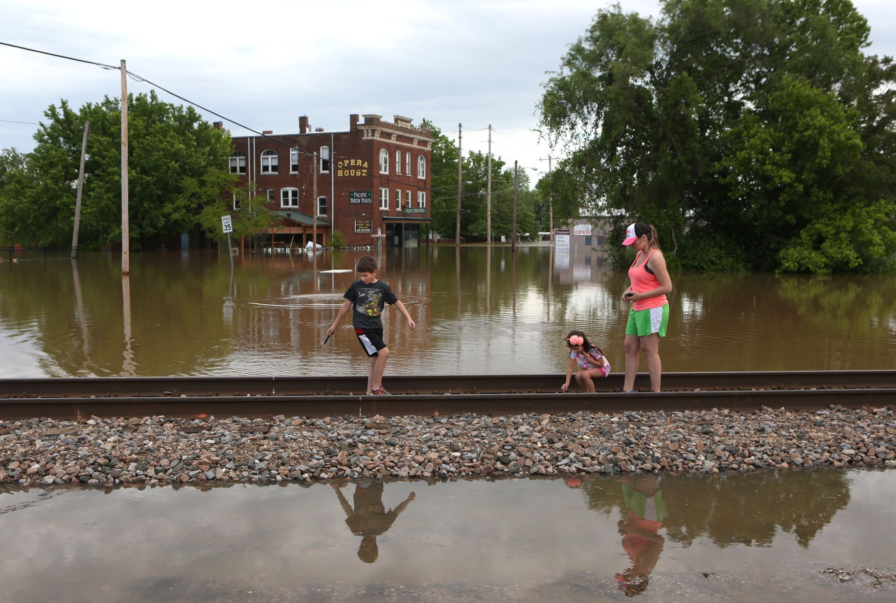 Homes and businesses flooded in Pacific
